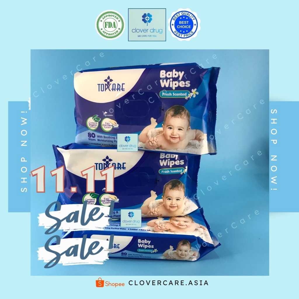 TOPCARE Baby Wipes (80wipes) Shopee Philippines