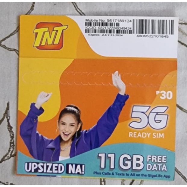 TNT sim card 5G LTE sim card prepaid tri-cut sim card | Shopee Philippines