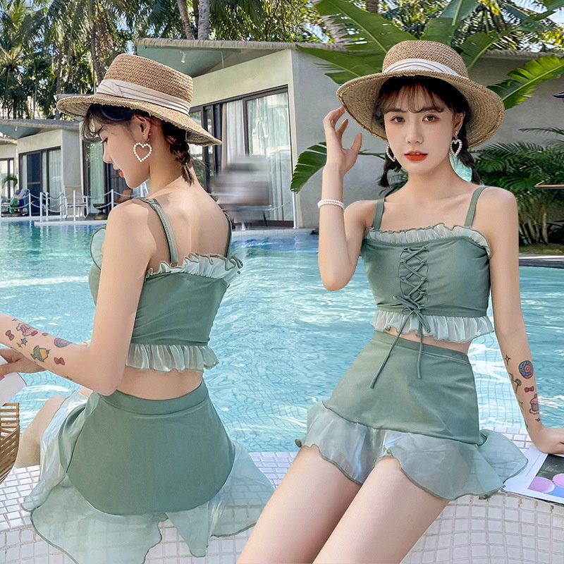 2021 New Korean Sexy Bikini Set Women Swimsuit Push Up Swimwear Bikini