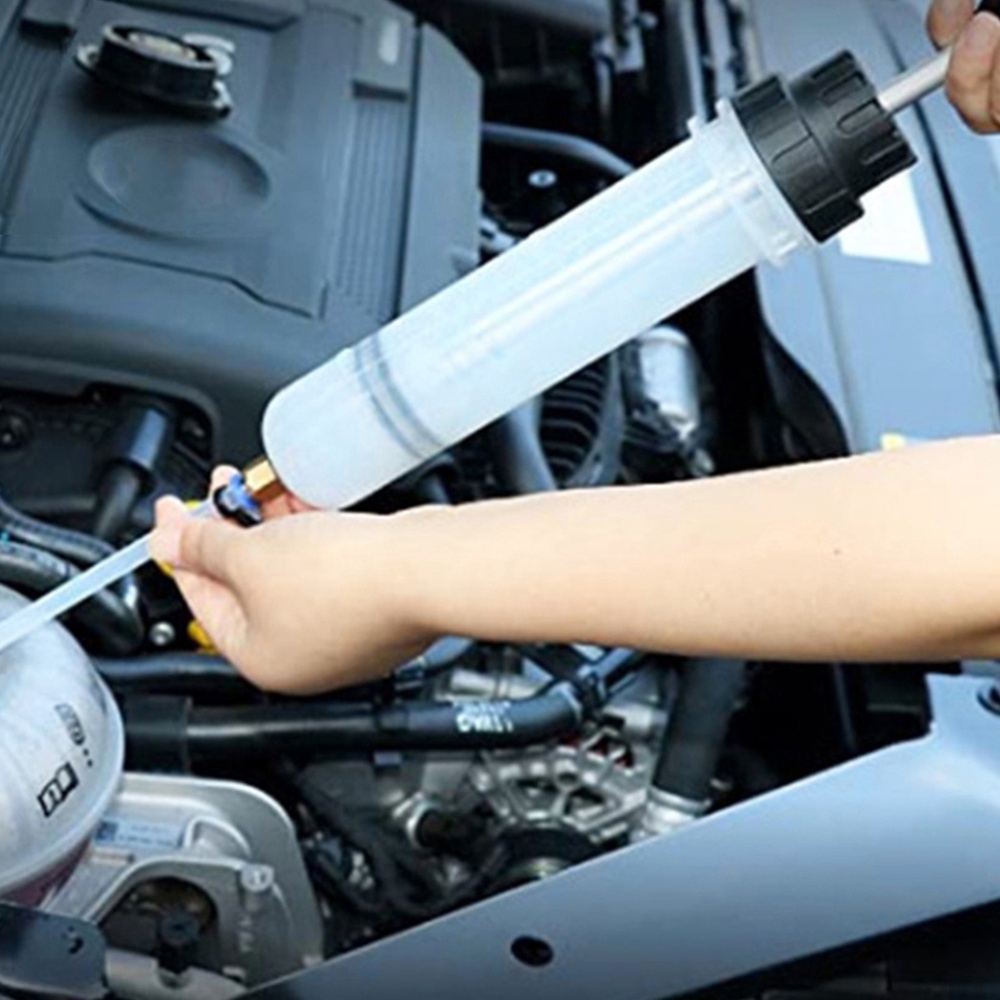 1Set 200cc Car Manual Oil Fluid Extractor Filling Syringe Bottle