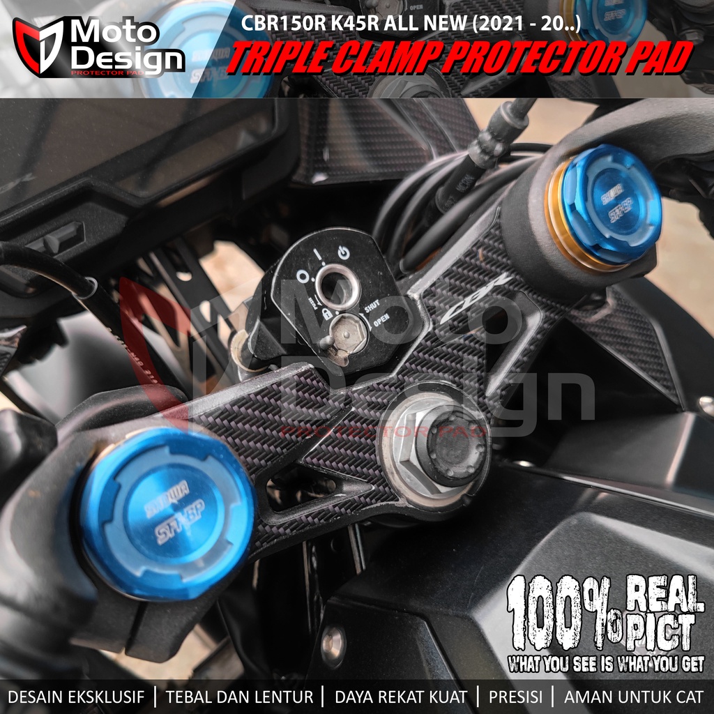 Sticker Embossed Protector Pad Triangle Triple Clamp CBR150R K45R 2021 ...