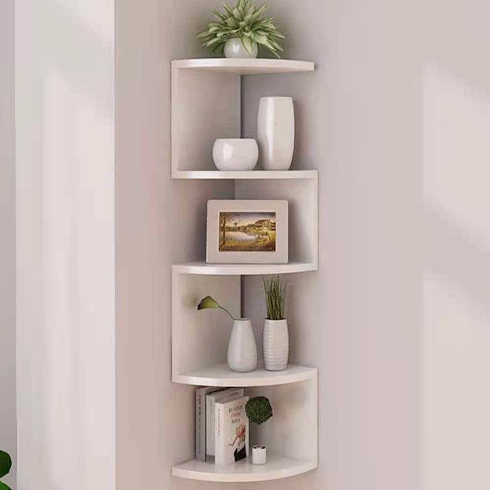 Greenco 5 Tier wall mount Floating Wall Mount Corner Shelves Shopee Philippines