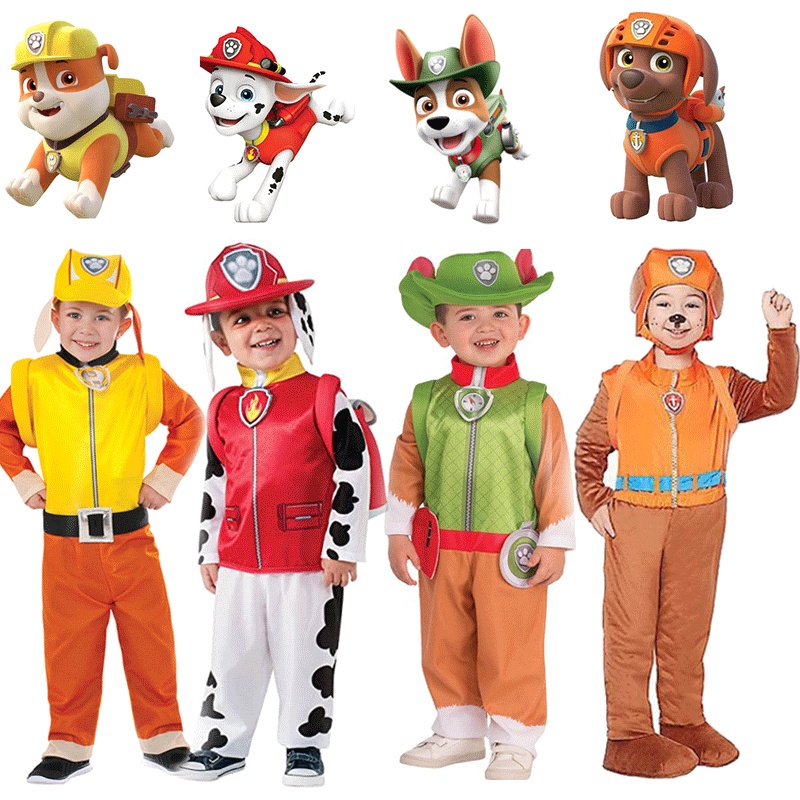 Paw Patrol Cosplay Costume Chase Marshall Skye Rubble Rocky Zuma ...