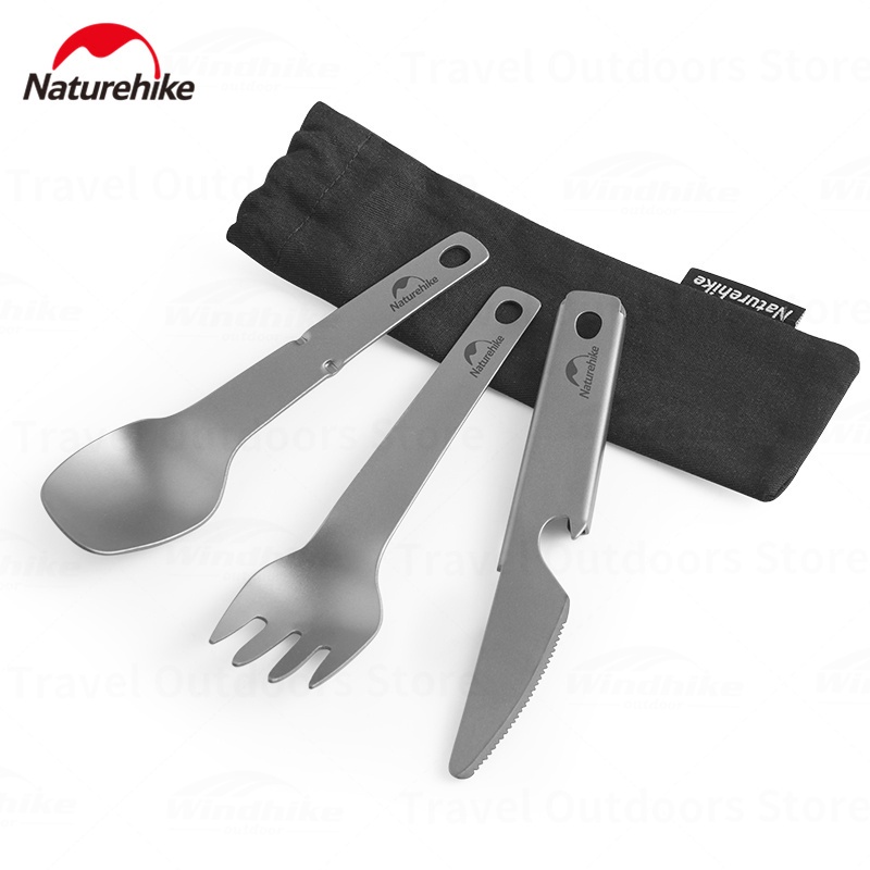 Naturehike Ultralight Titanium Tableware 3 Piece Suit Outdoor Portable