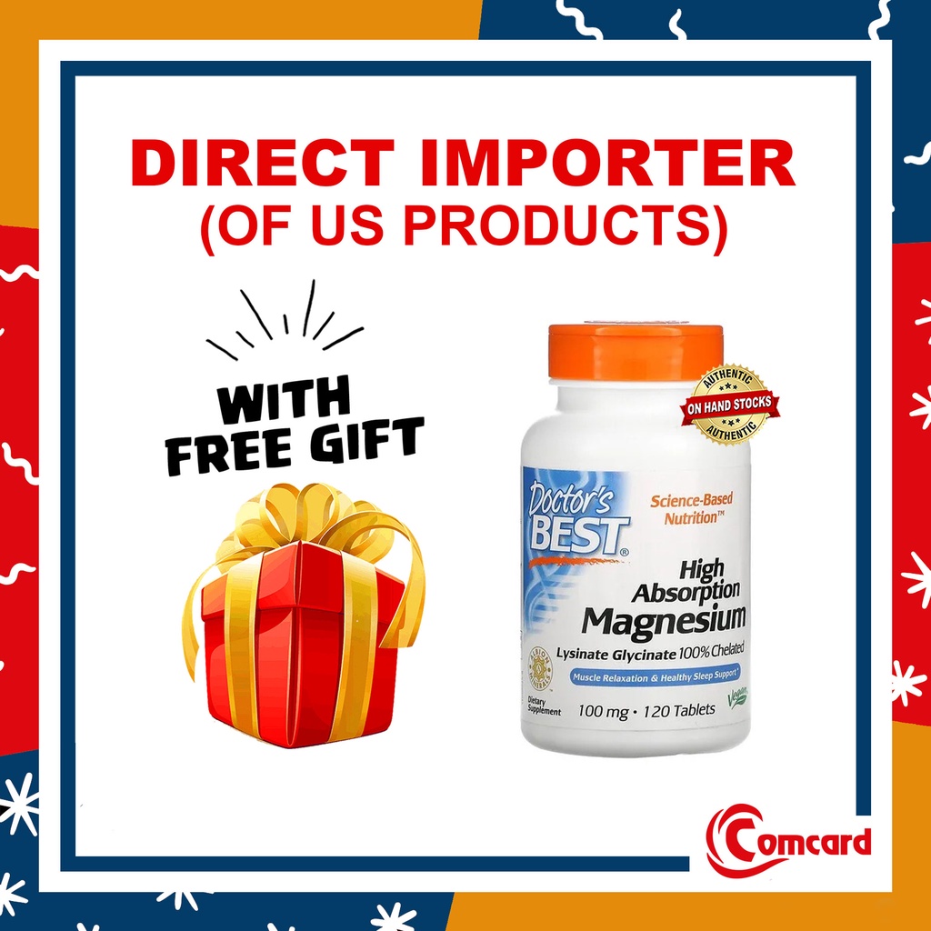 Doctor's Best High Absorption Magnesium Lysinate Glycinate 100 mg 120