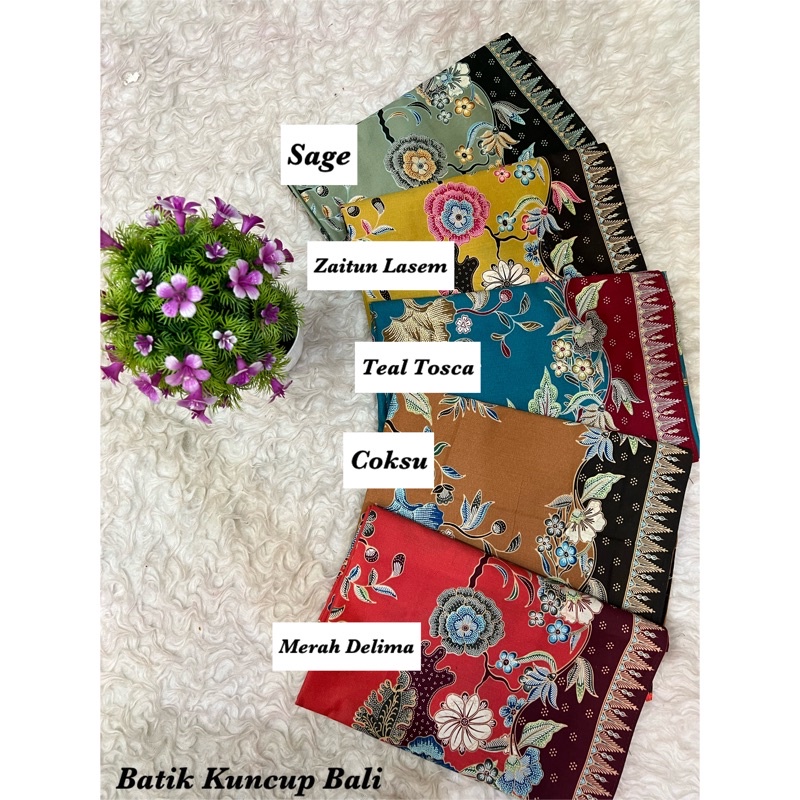 Kamen BATIK Fine Balinese BATIK, Balinese Bud BATIK, PASTEL Colors