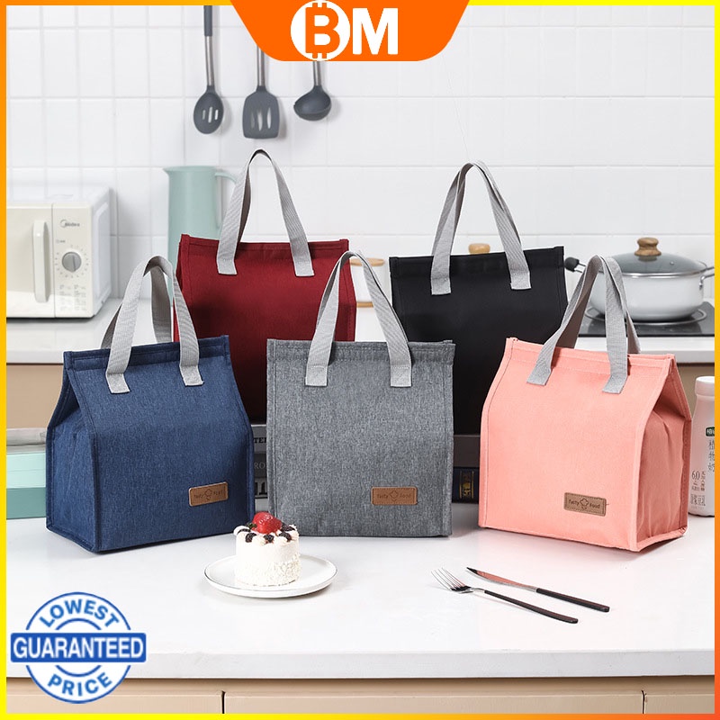 【COD】Lunch Bag Canvas Bags Fresh Handbag Fashion Waterproof Thermal ...