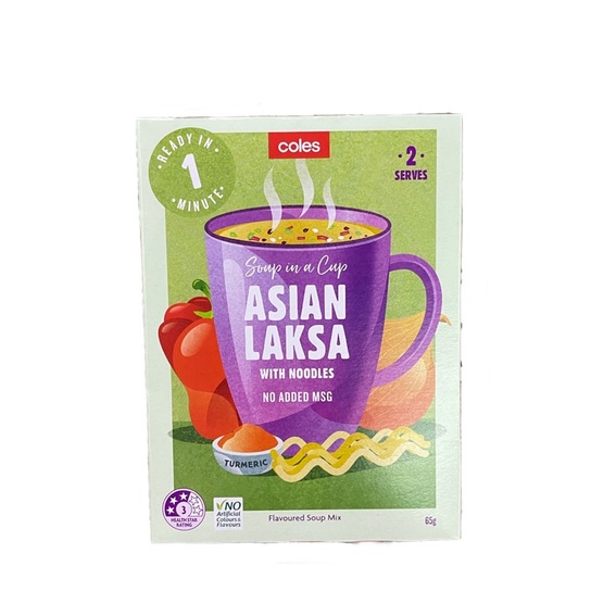 Coles Asian Laksa with Noodles 65g Shopee Philippines