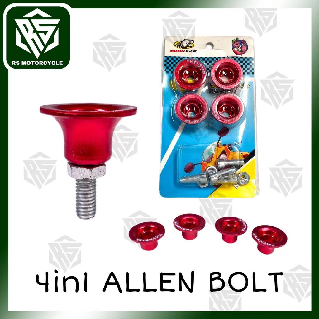 [RIDE SAFE] MOTORCYCLE ACCESSORIES 4 IN 1 ALLEN BOLT ALLOY UNIVERSAL ...