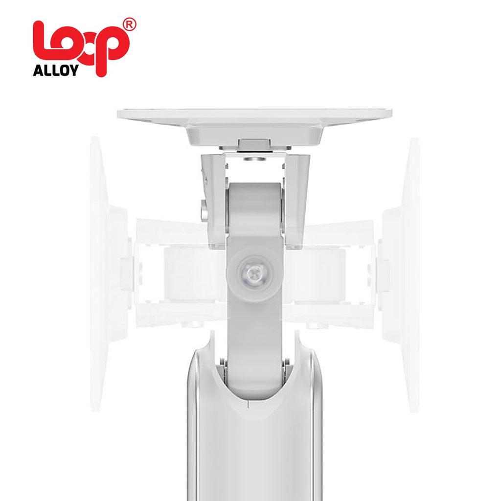 Loop Alloy Dual Gas Spring Monitor Mount w/ Clamp & Grommet 18-35 ...