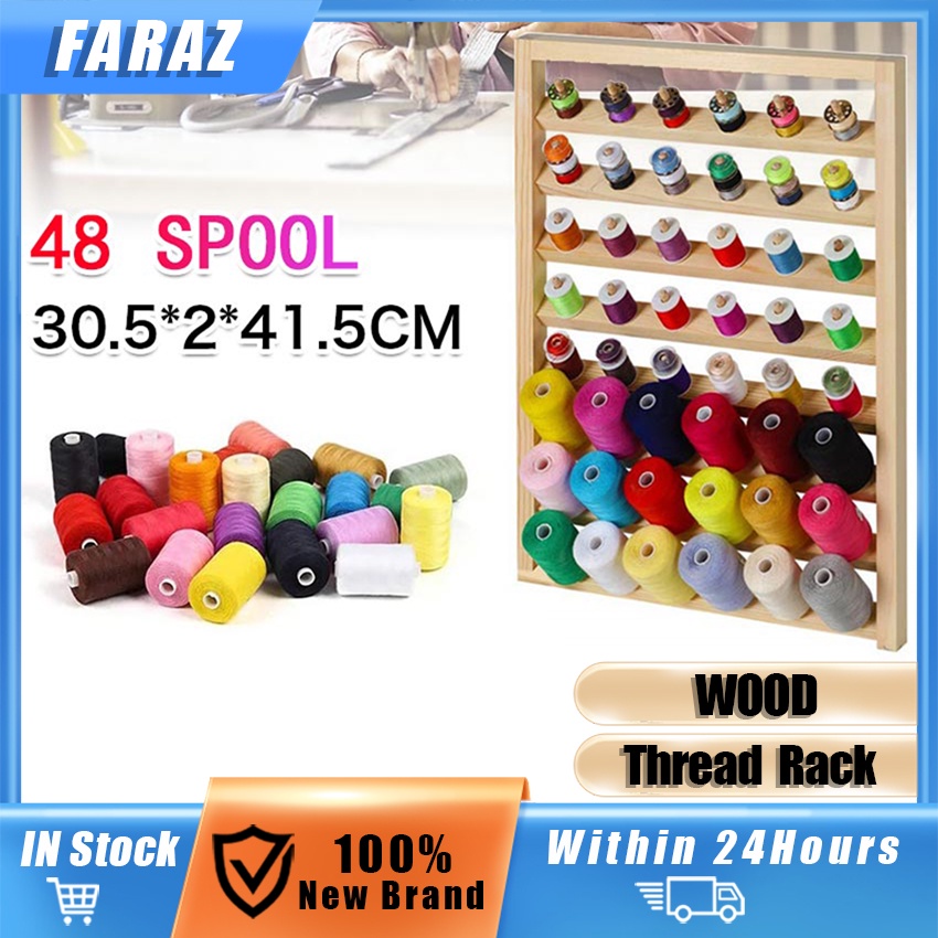 48 Spool Wood Sewing Thread Rack Sewing Thread Display Rack Thread ...