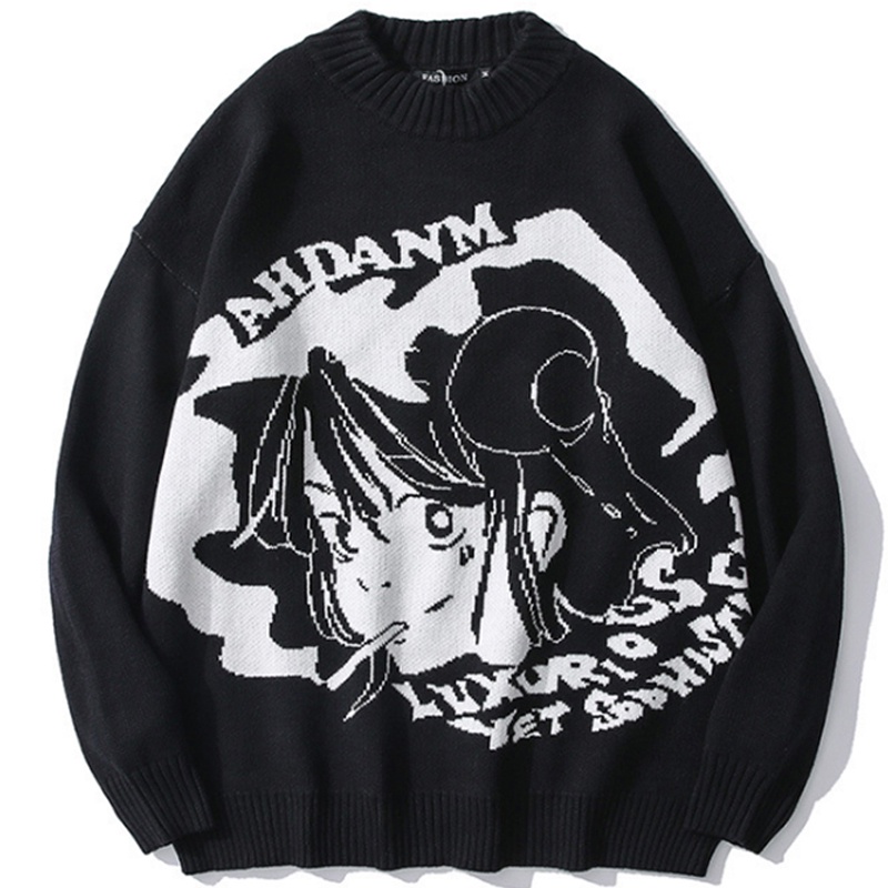 Gothic Harajuku sweater crew neck main image 0