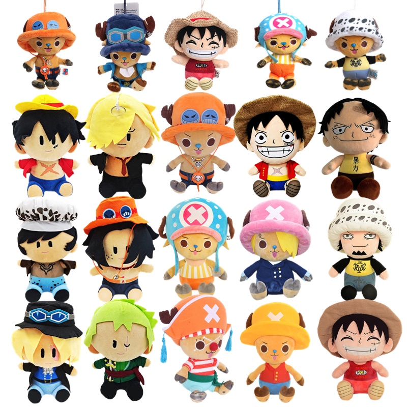 1225cm One Piece Plush Toy Cute Luffy Roronoa Zoro Chopper Anime