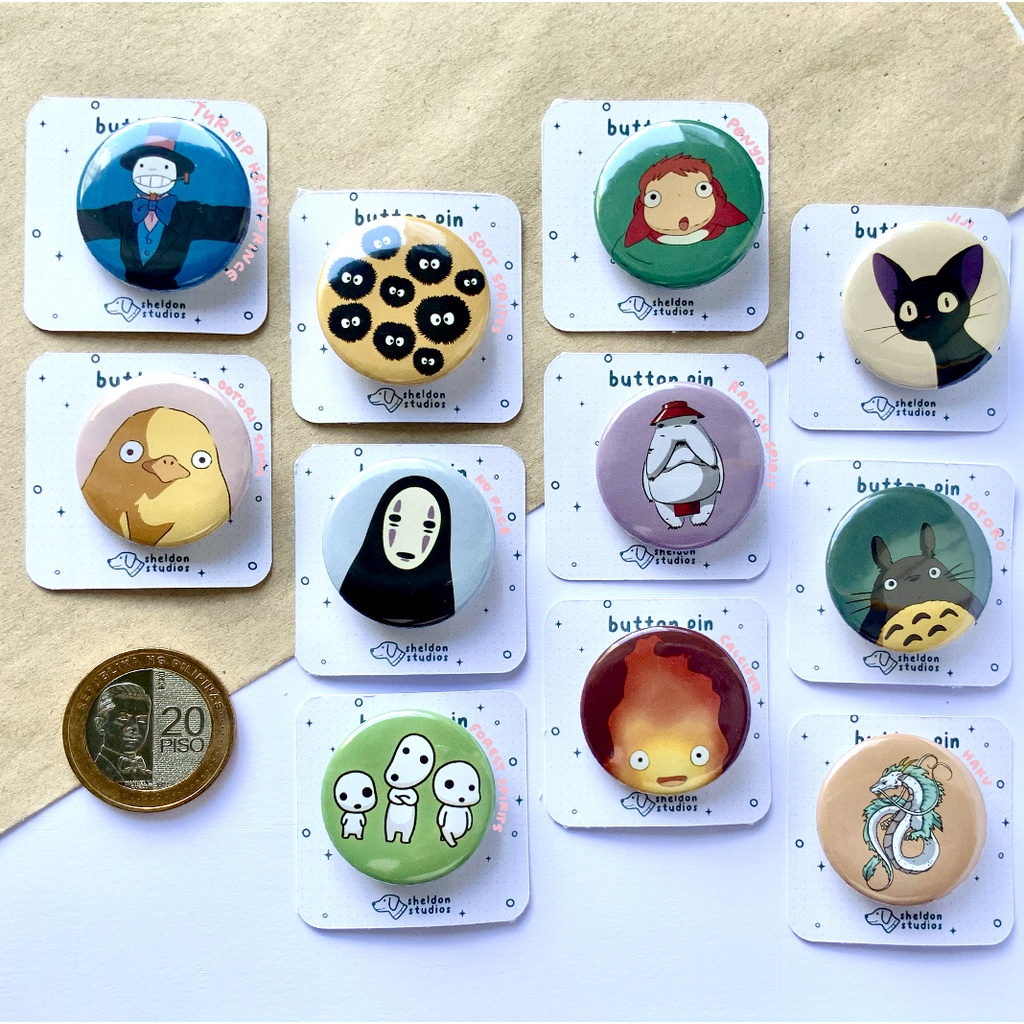 1.25” Studio Ghibli Themed Button pins | Shopee Philippines