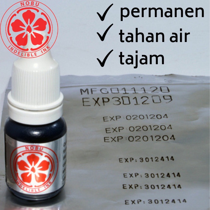 Nobu Ink - Iron Plastic Permanent Stamp Ink | Shopee Philippines