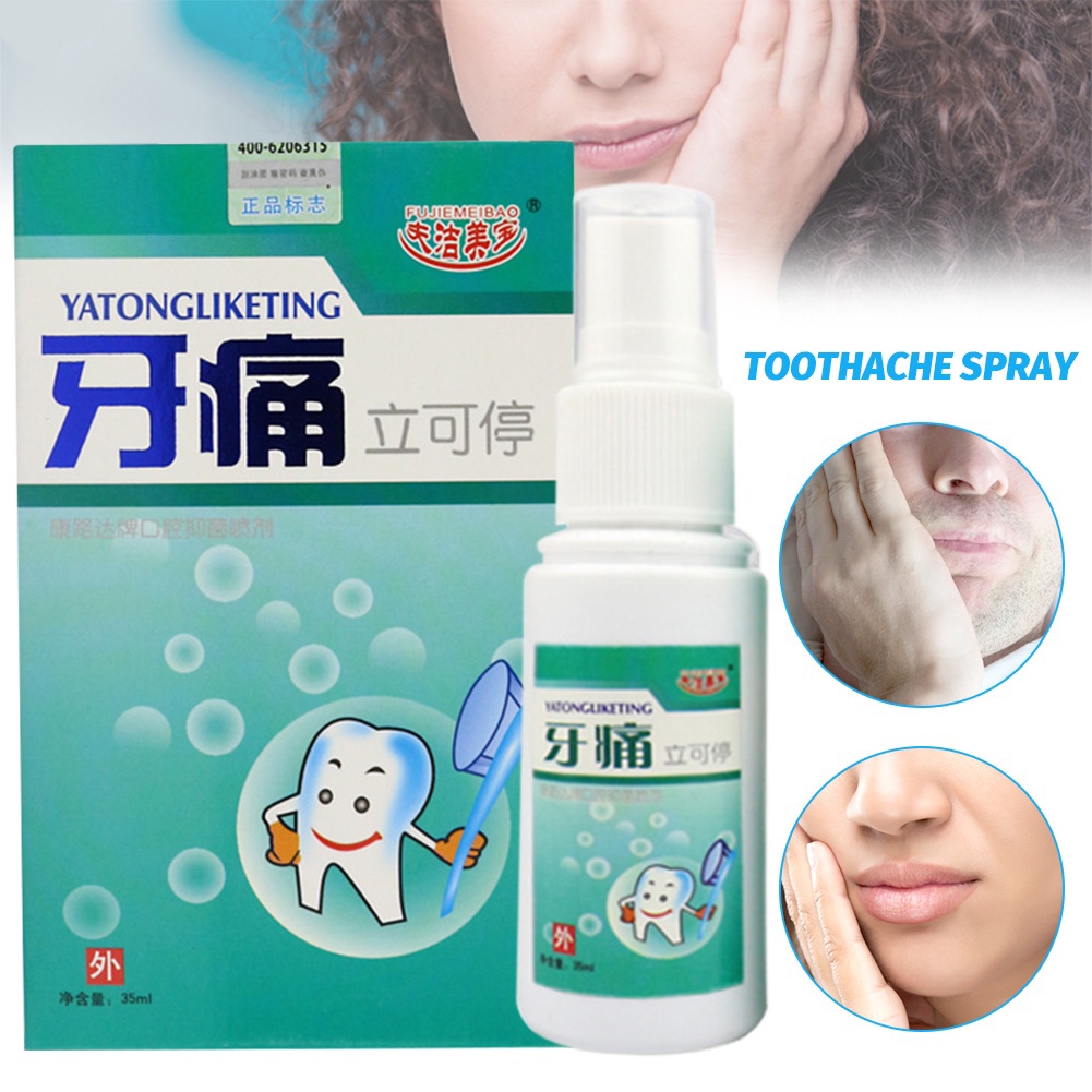 35ml Toothache Treatment Spray Toothache Reliever Teeth Care Oral Spray Relieves Periodontitis