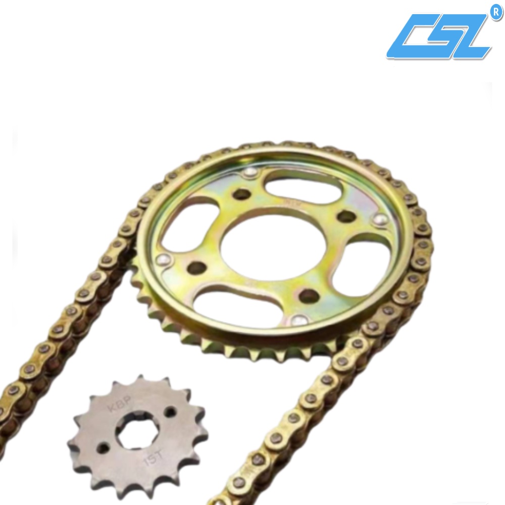CSL Motorcycle Chain and Sprocket Set Barako 14T/45T /428H-120L GOLD ...