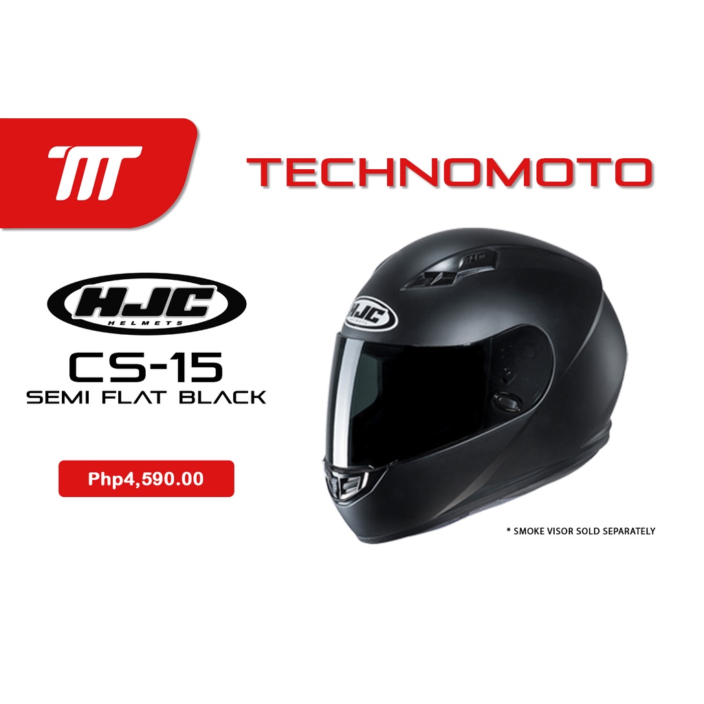 HJC Helmets CS-15 Plain Color (White, Black, Semi Flat Black)