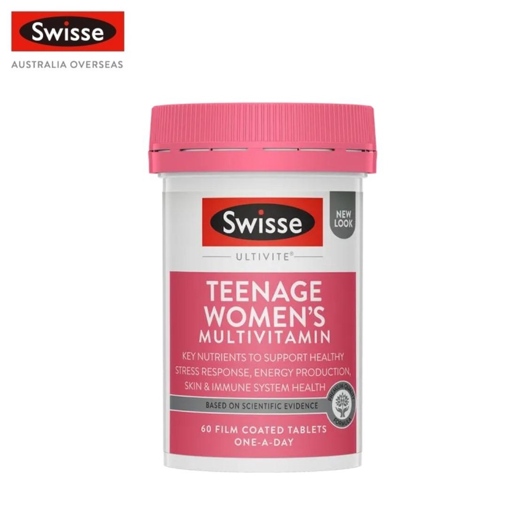 Swisse Ultivite Teenage Women's Multivitamin 60 Film Coated Tablets ...