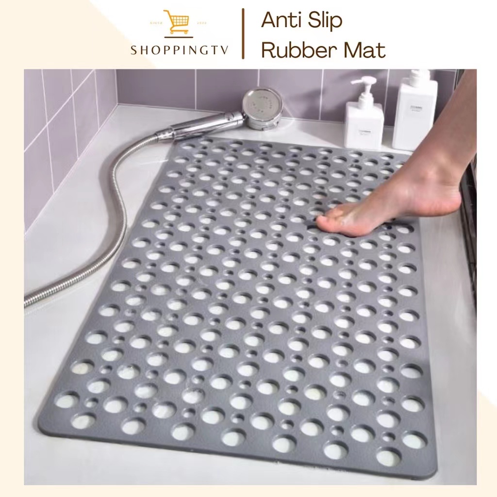 Anti-Slip Bathroom Mat Square Drainage Bath Mat Non-slip Floor Carpet ...
