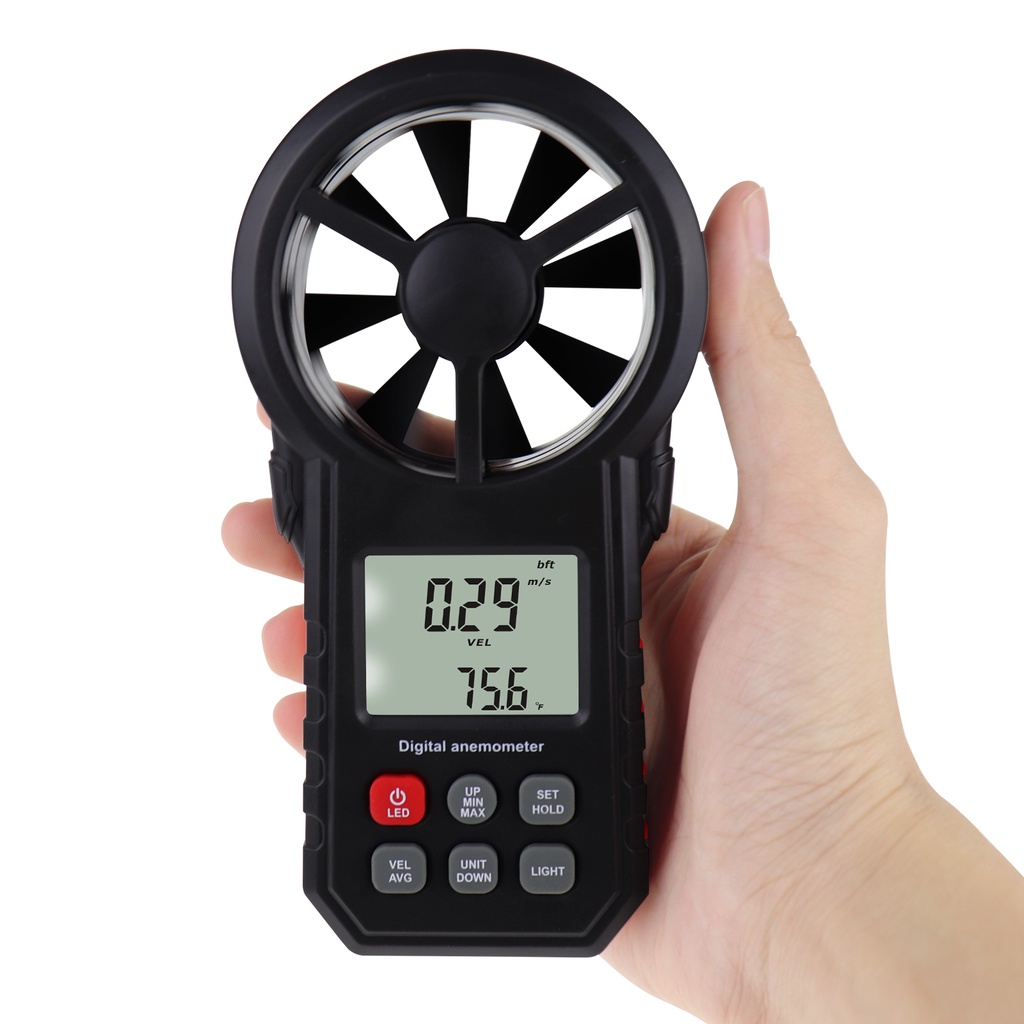 Digital Handheld Vane Anemometer for Measuring Air Wind Speed ...