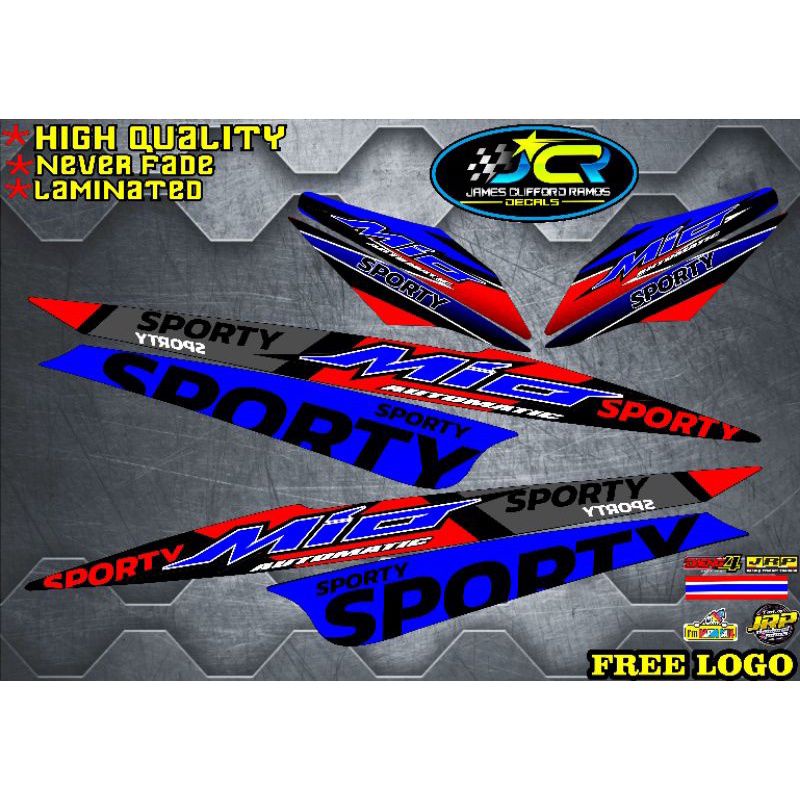 Mio Sporty 115 stock decals design Shopee Philippines