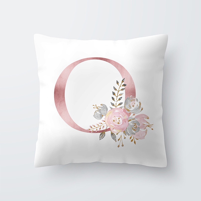 Letter Pillow Cover 45x45cm Room English Alphabet For Home goods 1PC Flower Pillowcase Polyester Shopee Philippines