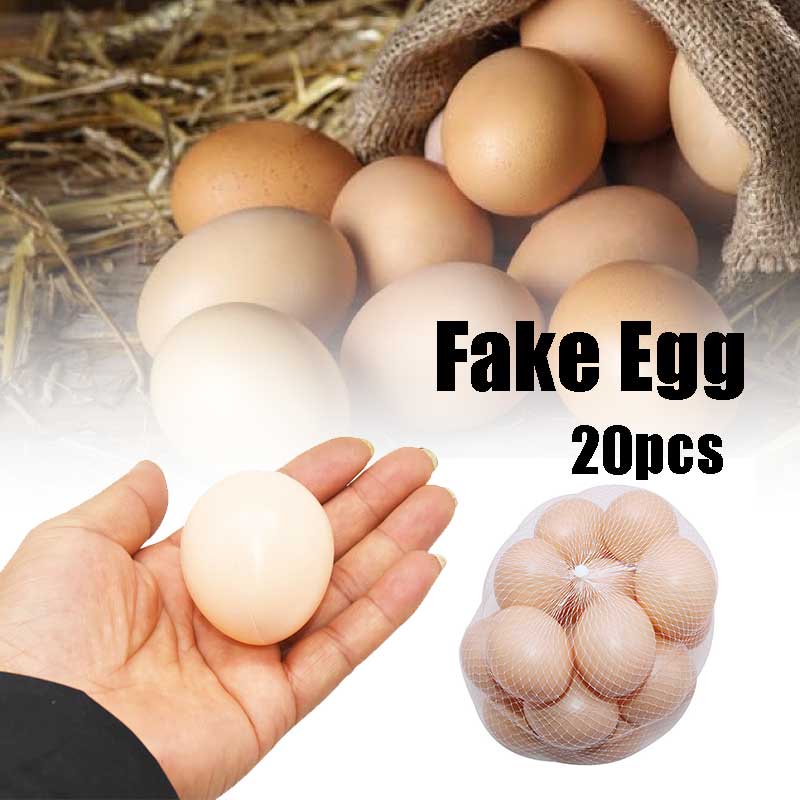 20Pcs Fake Chicken Eggs For Encouraging Chicken Laying Kids Toys