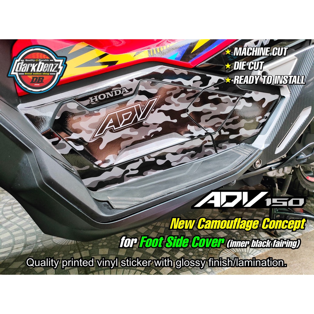 Honda ADV150 Camouflage Design Sticker for Foot Side Panel Fairing ...