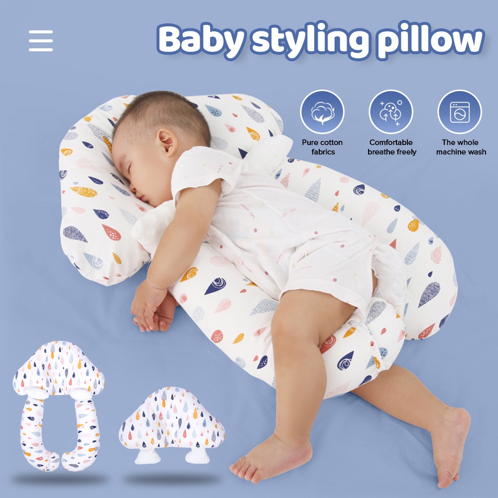 Newborn Infant Memory Pillow Head Shaping Pillow for Baby Prevent Flat Head Ergonomic Pillow