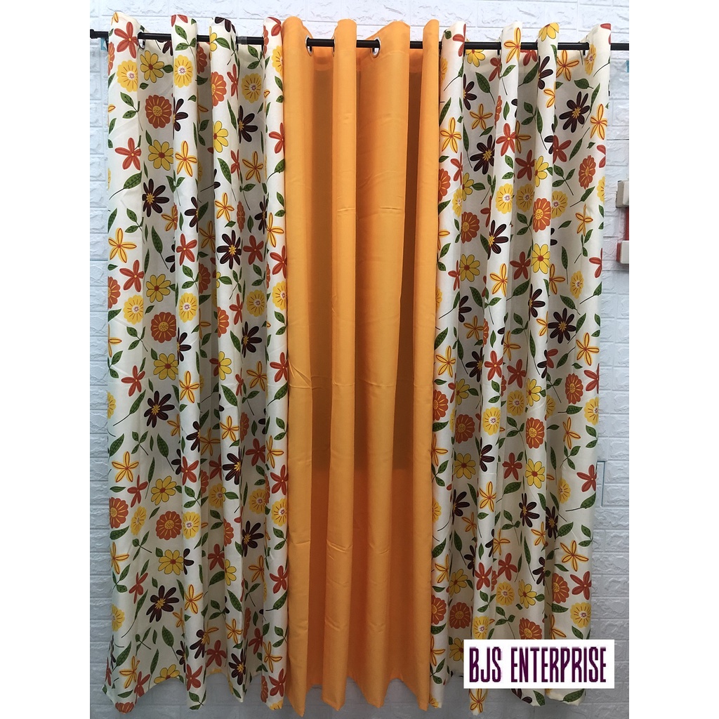 BJS Jamela Apricot Curtain with Ring price per piece or 3in1 set (6ft