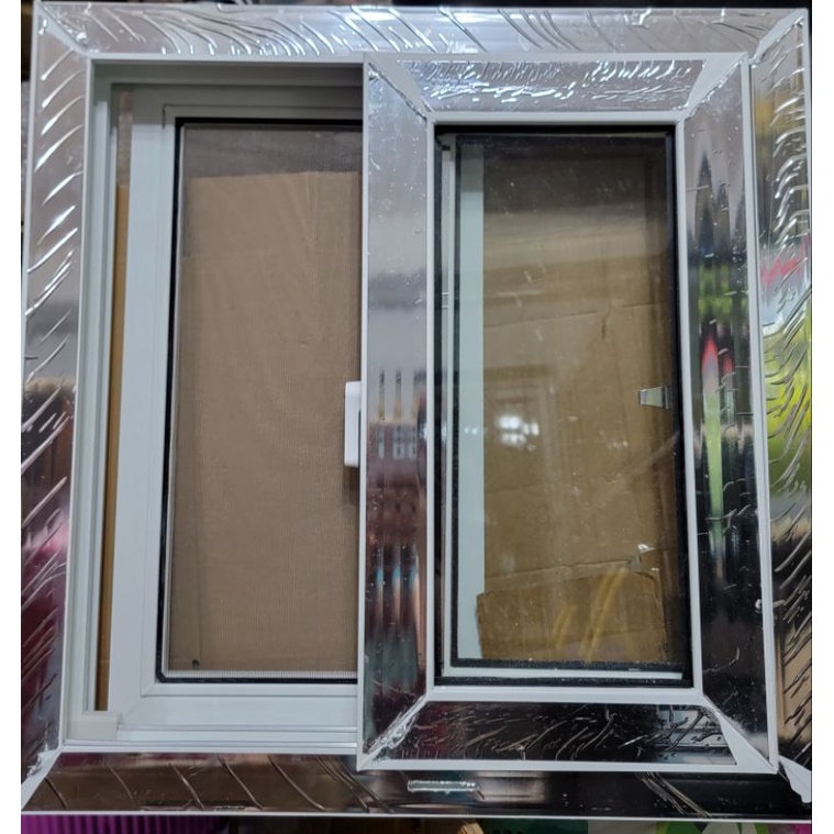 UPVC SLIDING GLASS WINDOW with SCREEN (60cm x 60cm) Shopee Philippines