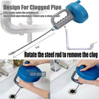Arrow Drain Unblocker Tool Clog Flexible Auger Snake Rod SinkTub Sewer ...