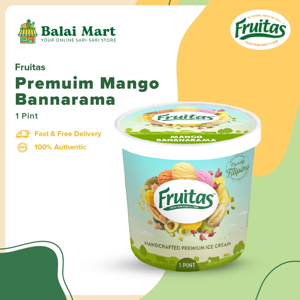 Fruitas Premium Mango Bananarama Ice Cream 1 Pint Dessert Shopee Philippines