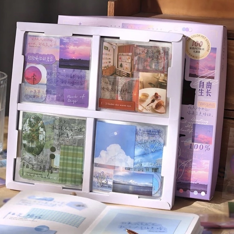 100pcs Sheets Romantic Hope Journal Stickers Gift Set | Shopee Philippines