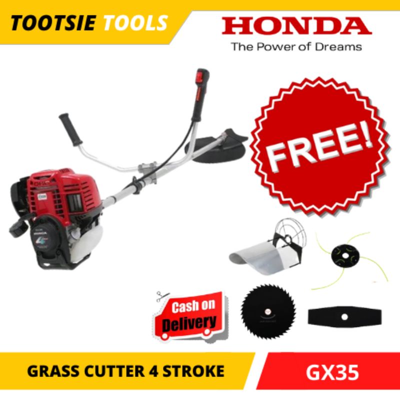 Honda GX35 Grass Trimmer Brush Cutter 4 Stroke FREE (Blade 2T, Blade ...