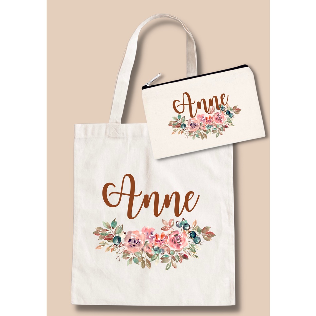 Personalized Tote Bag – Embroidered Market Shopper For Teacher, Nurse, Beach, Crafts