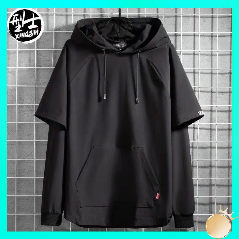 couple jacket with hoodie oversized hoodie Wei Yi Men Korean Loose ...