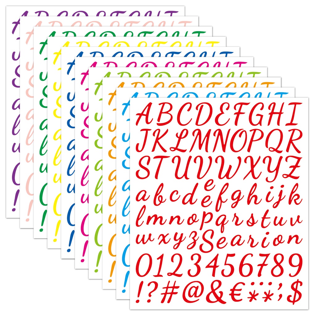 Handwritten flower vinyl vinyl 26 letter stickers numbers diy name ...