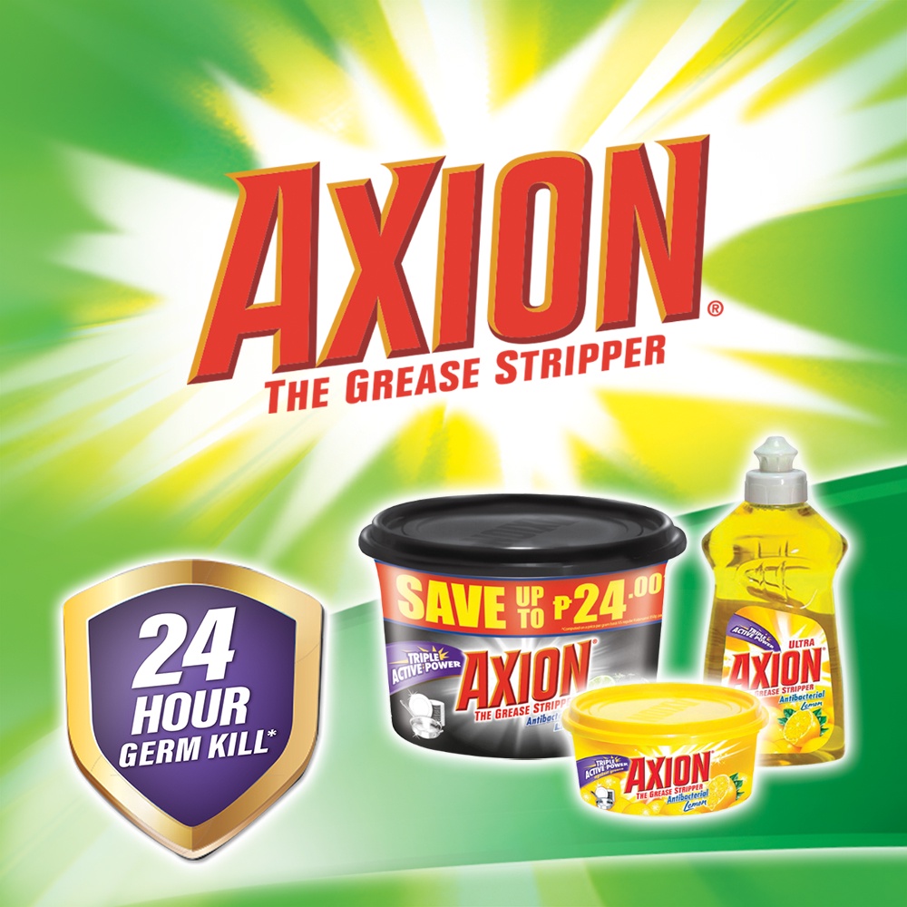 [24 hour Germ Kill] Axion Antibacterial Dishwashing Liquid Lemon Doy
