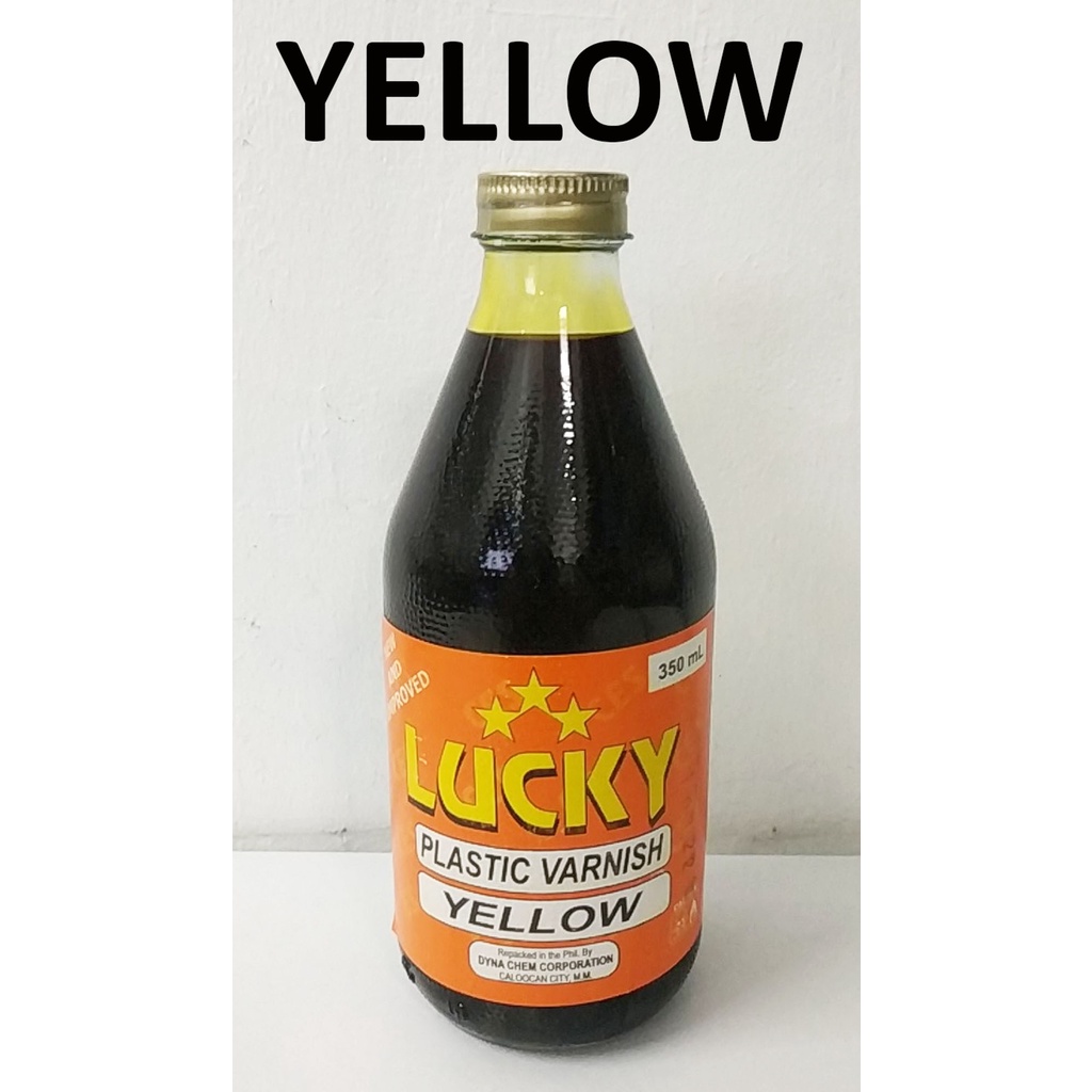 LUCKY PLASTIC VARNISH YELLOW 350ML BOTE YELLOW