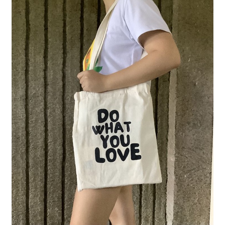 Canvas tote bag with long strap best sale