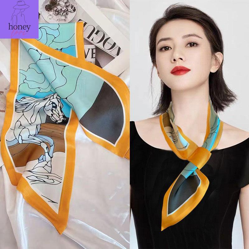 Long Small Silk Scarf Wide-brimmed All-match Fashion Suit Silk Scarf ...