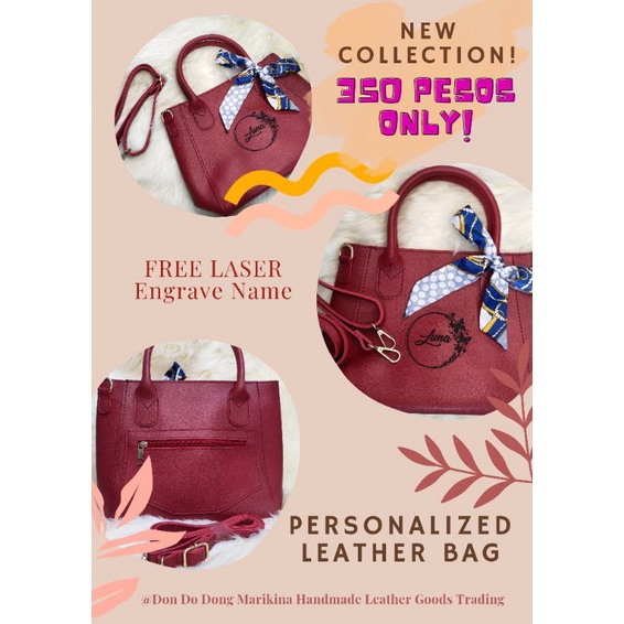 PERSONALIZED LEATHER BAG Shopee Philippines