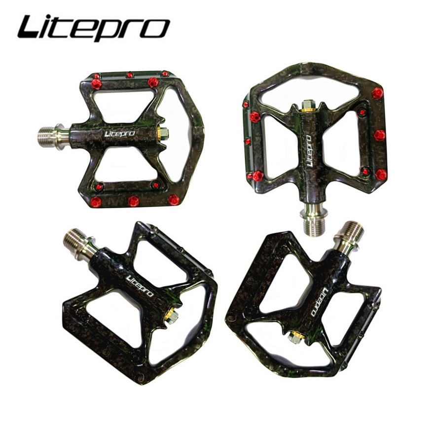 Litepro Carbon Fiber 3 Bearing Titanium Axle Pedal Folding Bicycle Mountain Bike Pedals 178g Shopee Philippines