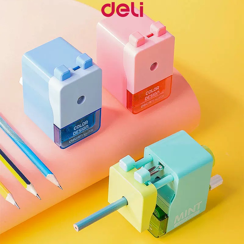 Deli Pencil sharpener Rotary Sharpener School Supplies E0739 Shopee
