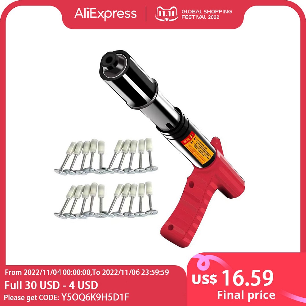 S3 Mini Nail Gun with 20 Round Nails Household DIY Rivet Gun Cordless