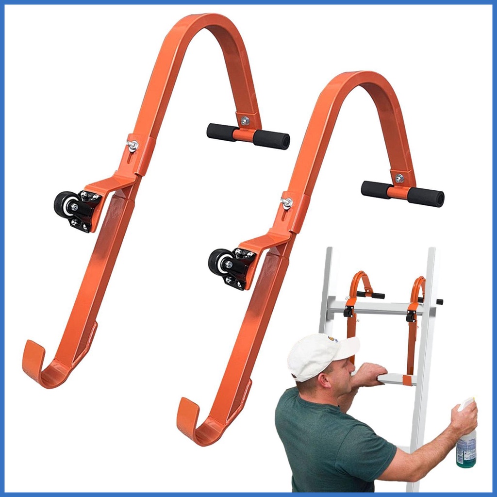 Roof Ladder Steel Ladder Hook with Wheel Roof Ridge Extension Heavy