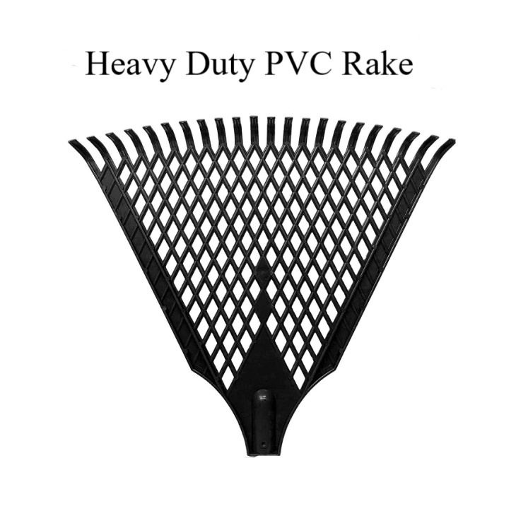 Heavy Duty PVC Rake PVC Garden Rake Head Only Pencakar Rumput【Black PVC