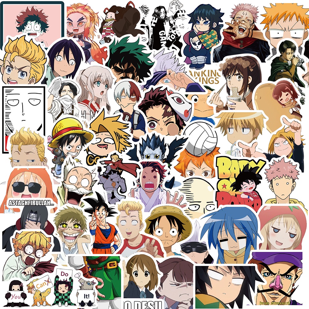 10/50PCS Animation mix Sticker Cute Hot Anime DIY Harajuku Decoration ...